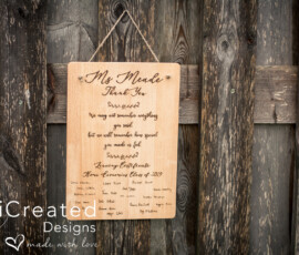 Large Custom Plaque - €45