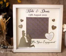 Personalised engagement scrabble frame gift by RhiCreated Designs