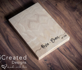 Personalised Wooden Chopping board gift by RhiCreated Designs
