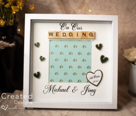 Personalised wedding scrabble frame gift by RhiCreated Designs