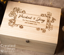 Personalised Wooden Keepsake Box wedding gift by RhiCreated Designs