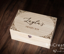 Personalised Wooden Keepsake Box gift by RhiCreated Designs