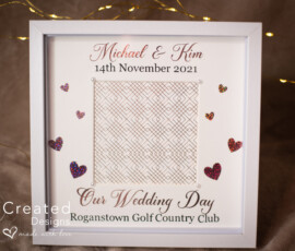 Personalised wedding scrabble frame gift by RhiCreated Designs