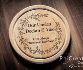 Personalised Wooden Chopping board gift by RhiCreated Designs