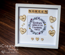 Personalised New Job scrabble frame gift by RhiCreated Designs
