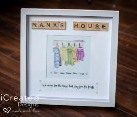 Personalised Family coats framed print by RhiCreated Designs