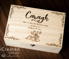 Personalised Wooden Keepsake Box New Baby gift by RhiCreated Designs
