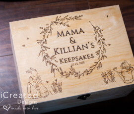 Personalised Wooden Keepsake Box New Baby gift by RhiCreated Designs