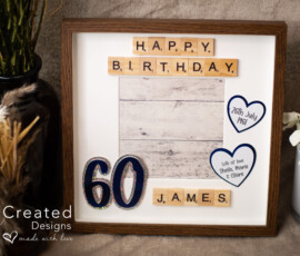 Personalised Birthday scrabble frame gift by RhiCreated Designs