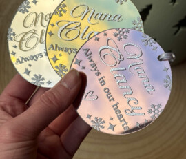 Personalised Christmas Ornament by RhiCreated