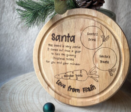 Personalised Santa board Christmas gift by RhiCreated Designs