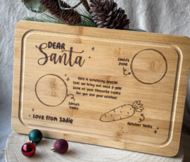 Personalised Santa board Christmas gift by RhiCreated Designs
