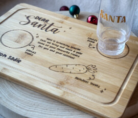 Personalised Santa board Christmas gift by RhiCreated Designs
