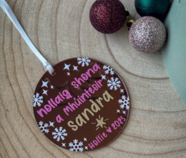 Personalised Christmas Ornament by RhiCreated