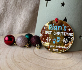 Personalised Christmas Ornament by RhiCreated
