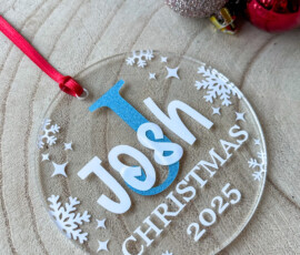 Personalised Christmas Ornament by RhiCreated