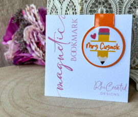 Personalised Magnetic Bookmark by RhiCreated Designs