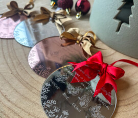 Personalised Christmas Ornament by RhiCreated