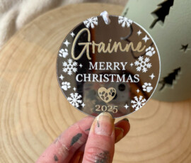 Personalised Christmas Ornament by RhiCreated