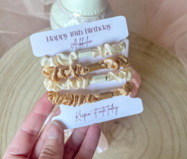 Personalised small scrunchies by RhiCreated