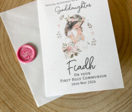 Personalised Communion card by RhiCreated Designs