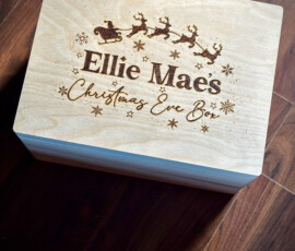 Personalised Wooden Christmas Eve Box by RhiCreated Designs